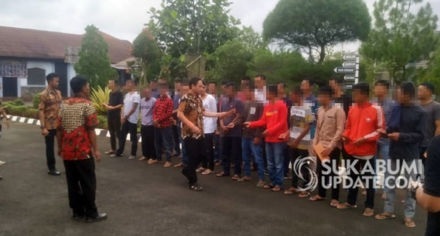 Sejumlah narapidana atau napi penghuni Lapas kelas IIB Warungkiara, Kabupaten Sukabumi, dibebaskan. | Sumber Foto:Nandi