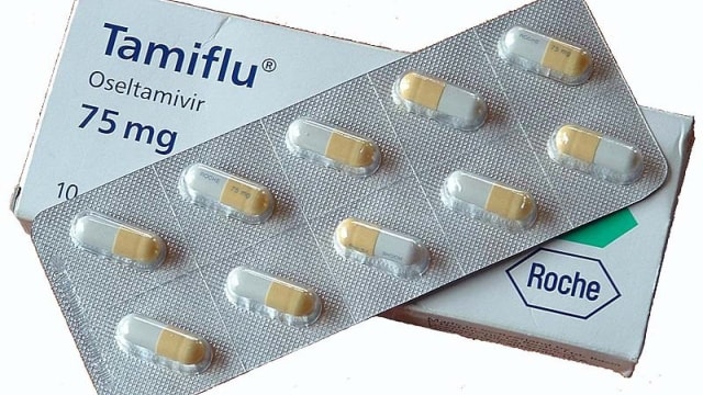 Produk obat Tamiflu oseltamivir. Sumber: Farmasetika.