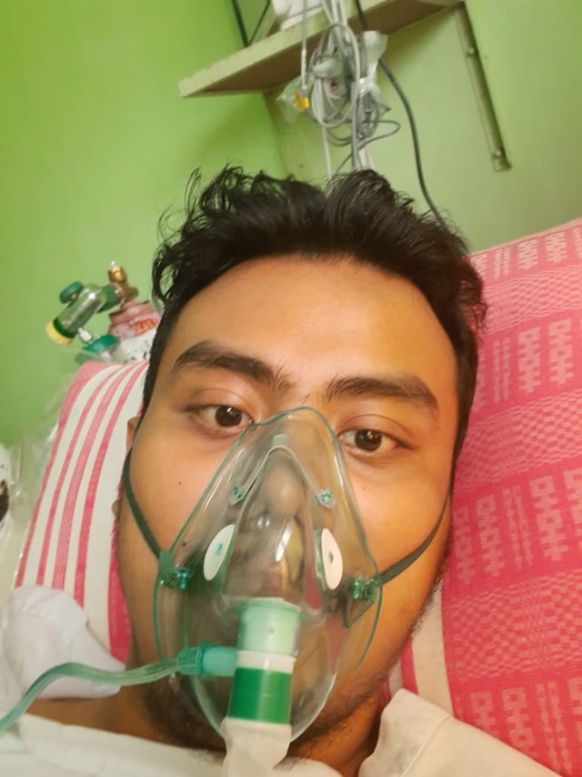Rhesa Haryo Wicaksono, pasien yang sembuh dari Corona saat berada di RSSA Kota Malang. Foto dokumen.