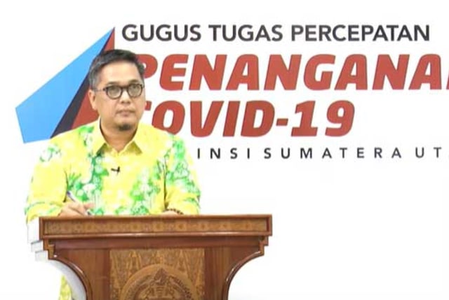 Juru Bicara Gugus Tugas Percepatan Penangan COVID-19 Sumatera Utara, dr. Aris Yudhariansyah. Foto: SumutNews