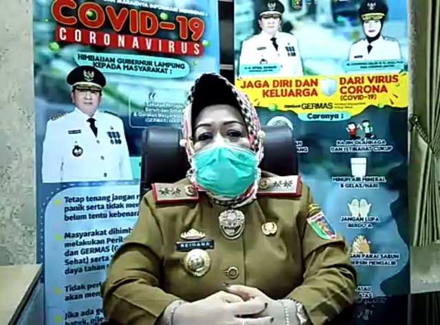 Kepala Dinas Kesehatan Provinsi Lampung Reihana, Senin (6/4) | Foto : Dinkes Provinsi Lampung