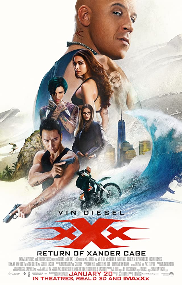 Poster film XXX: Return of Xander Cage. Dok: IMDb