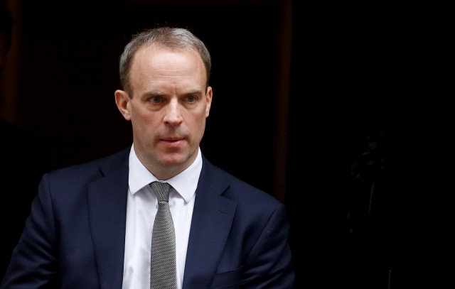 Menteri Luar Negeri Inggris Dominic Raab Foto:  REUTERS/Henry Nicholls