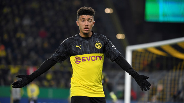 TJadon Sancho, penyerang andalan Borussia Dortmund. Foto: INA FASSBENDER / AFP
