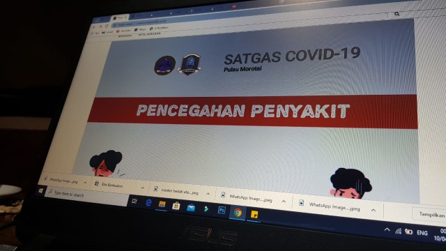 Website Satgas COVID-19 Pulau Morotai. Foto: Faris Bobero/cermat