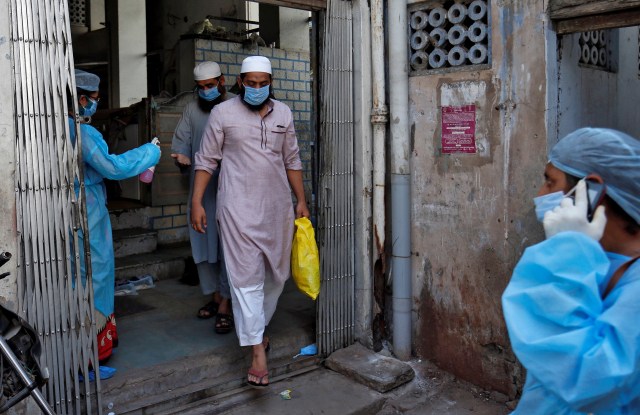 Jemaah Tablig dikarantina di India Foto: Reuters/Amit Dave