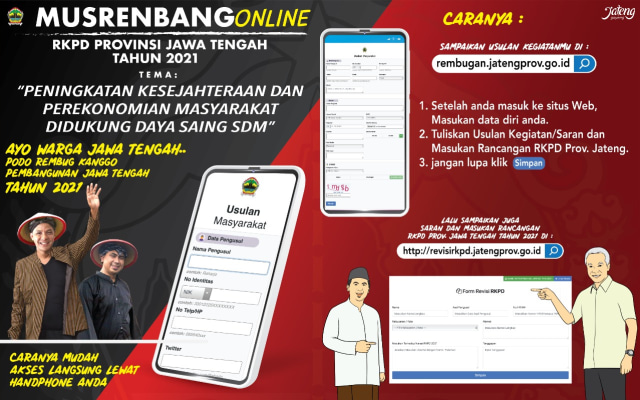 Pemprov Jawa Tengah melaksanakan Musyawarah Perencanaan Pembangunan (Musrenbang) 2021 secara online di tengah pandemi corona.  Foto: Pemprov Jateng