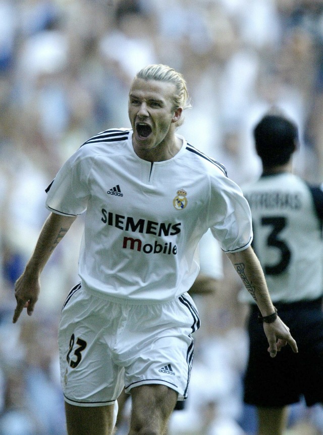 David Beckham di laga debutnya bersama Real Madrid.  Foto: Dok. La Liga