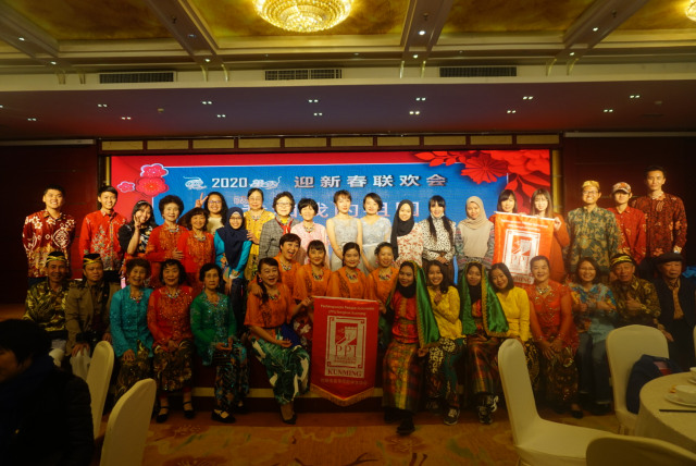 PPIT Kunming berkolaborasi dengan Masyarakat Tionghoa Diaspora Indonesia mengadakan Perayaan Tahun Baru Imlek dan Promosi Budaya Indonesia di Kunming (12/1/2020). Dok: Istimewa.