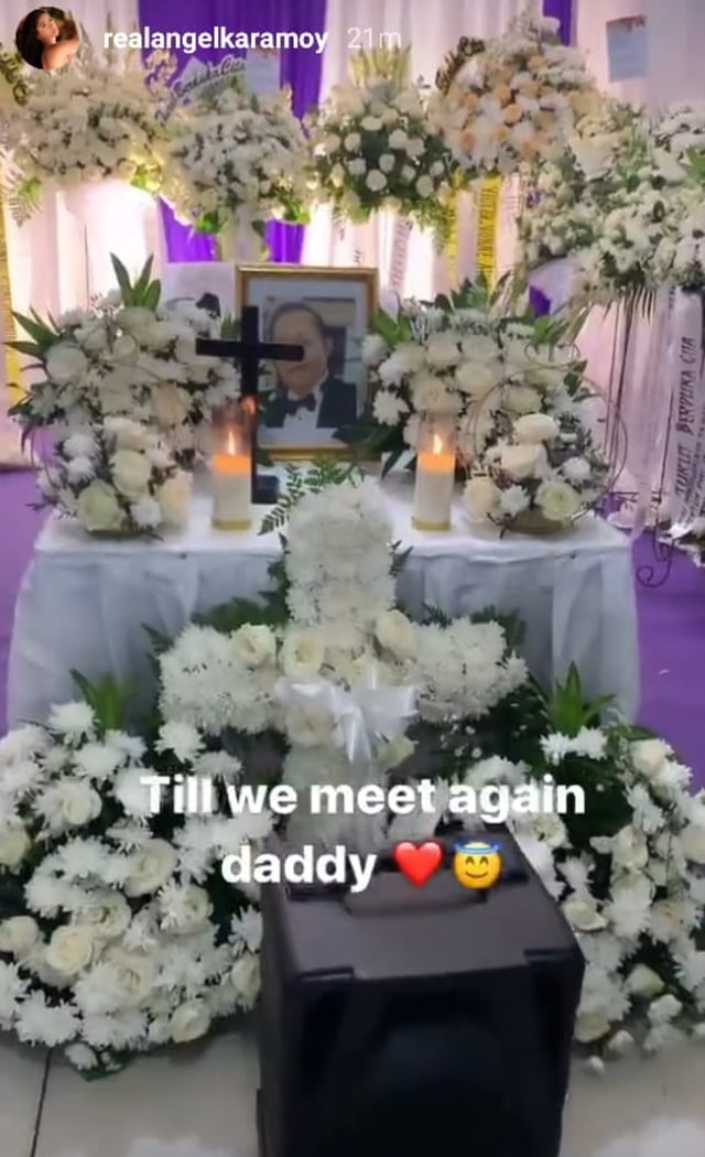 Ayah Angel Karamoy meninggal dunia. Foto: Instagram/@realangelkaramoy