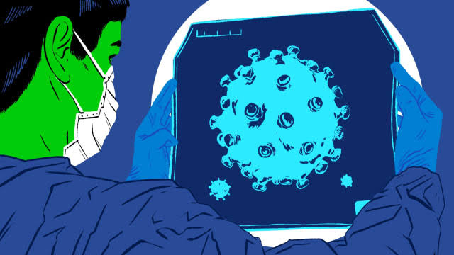 ﻿﻿Virus corona. Ilustrator: Maulana Saputra/kumparan