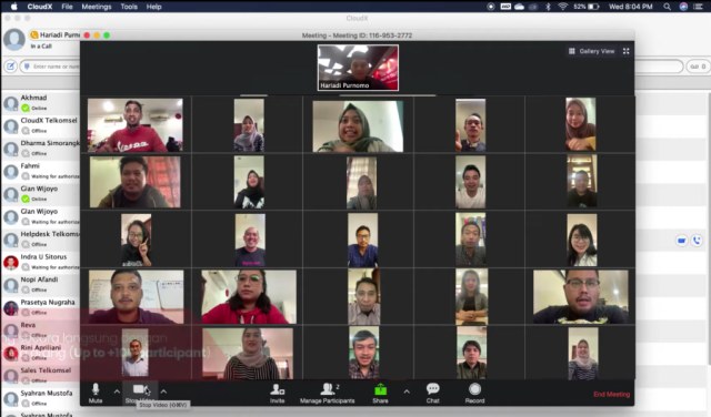 Aplikasi Video Conference CloudX Punya Telkomsel Foto: Telkomsel