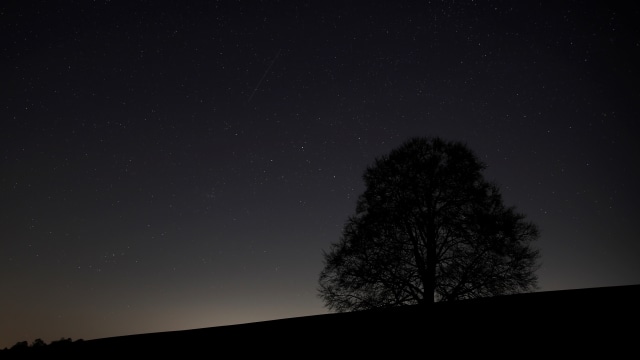 ilustrasi meteor jatuh. Foto: Reuters/Matthew Childs