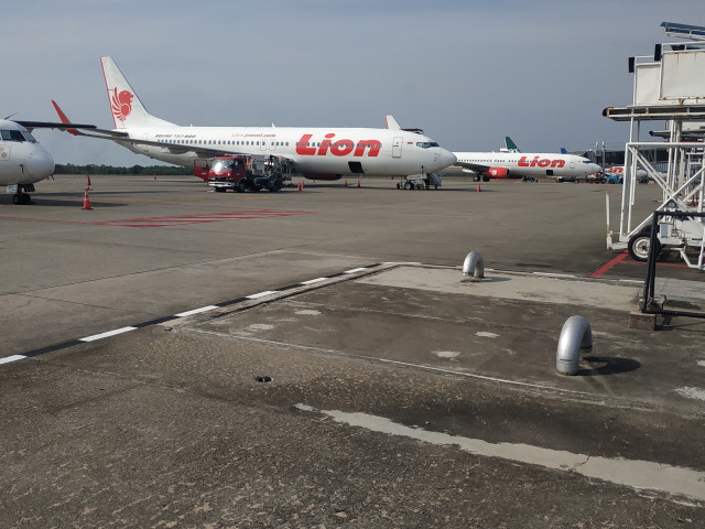 Pesawat komersil penumpang. di Bandara Hang Nadim Batam. Foto: Rega/kepripedia.com