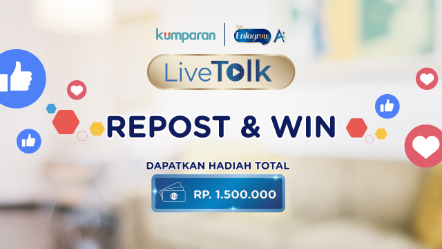 Ikutan Repost & Win, Berhadiah Total Rp 1,5 Juta