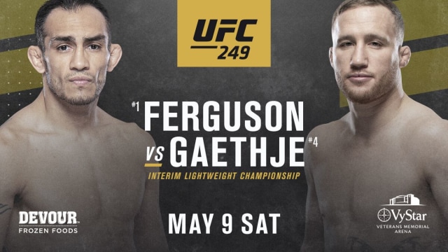 Duel UFC 249 digelar. Menghadirkan pertarungan Tony Ferguson vs Justin Gaethje. Foto: Dok. UFC