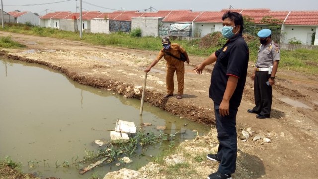 Lokasi tenggelamnya dua bocah di Babelan, Bekasi. Foto: Istimewa