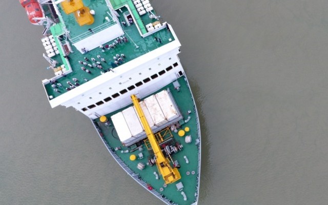 Aerial view kapal berkapasitas 2000 pax Foto: Dok. PELNI