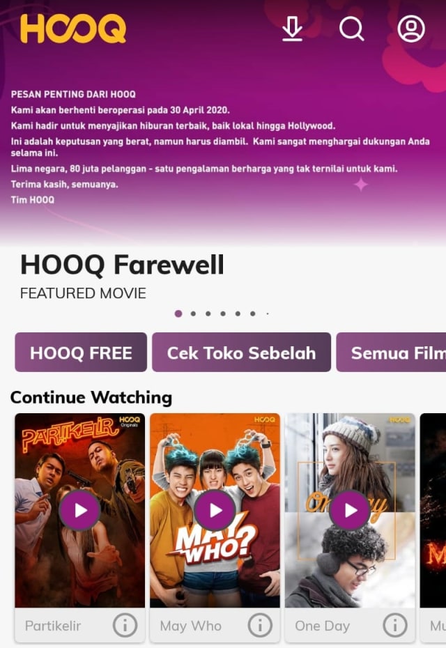 Pamit Mulai 30 April, Hooq Kirim 'Surat Cinta' untuk Pengguna (21134)