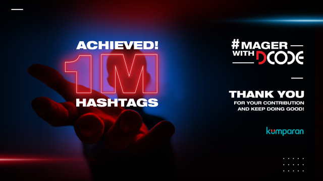 com-Besarnya partisipasi netizen dalam mengikuti serangkaian challenge membuat hashtag #MauGerakWithDCODE telah mencapai 1 Million hashtag. Foto: Dok. DCODE