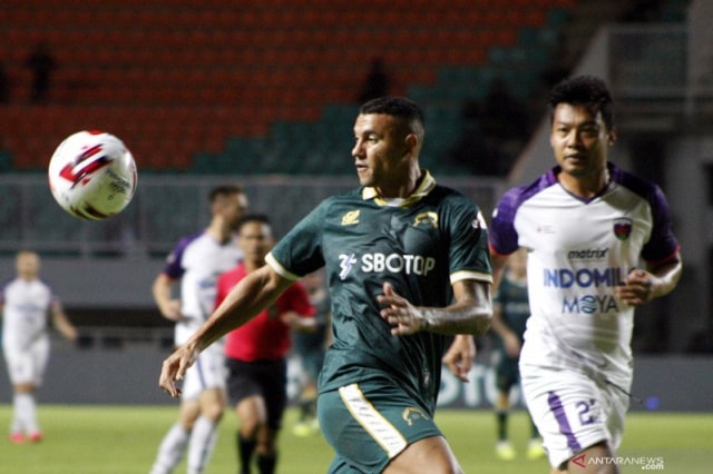 Tampilan Jersey Persikabo dalam pertandingan Shoppee Liga 1