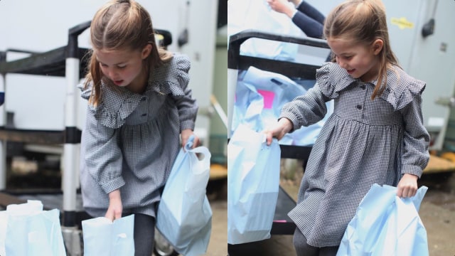 Putri Charlotte membagikan makanan sebelum ulang tahunnya yang ke-5. Foto: Instagram/@kensingtonpalace