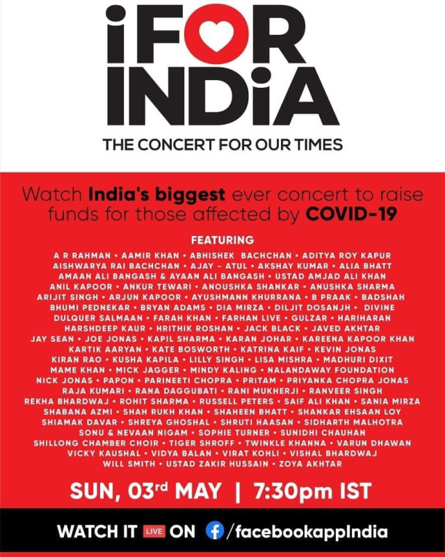 Konser iFor India. Foto: Dok: Twitter @MickJagger 