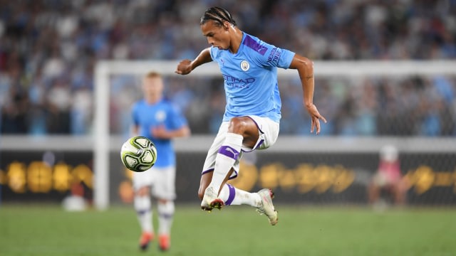 Leroy Sane saat berkostum Manchester City. Foto: AFP/CHARLY TRIBALLEAU 