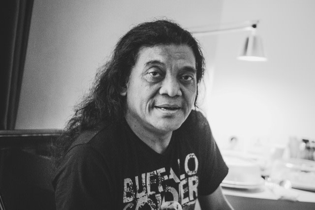 Portrait penyanyi campursari Didi Kempot di salah satu kamar hotel di Kemayoran, Jakarta. Foto: ANTARA FOTO/Rivan Awal Lingga