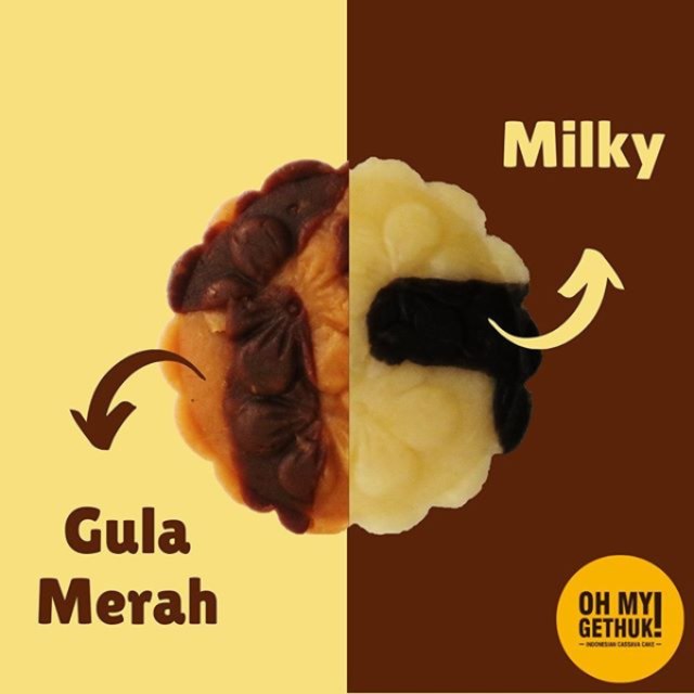 Ilustrasi getuk di Oh My Gethuk. Foto: Instagram @ohmygethuk