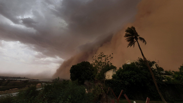 Ilustrasi badai pasir. Foto: Twitter/@dnblane