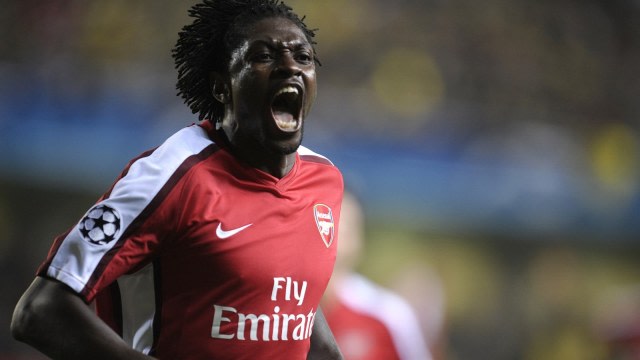 Adebayor kala berseragam Arsenal. (Foto: AFP/Diego Tuson)