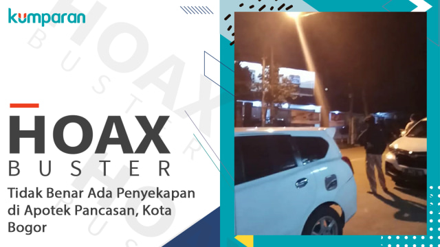 Hoax buster: Tidak Benar Ada Penyekapan di Apotek Pancasan, Kota Bogor. Foto: Dok. Istimewa