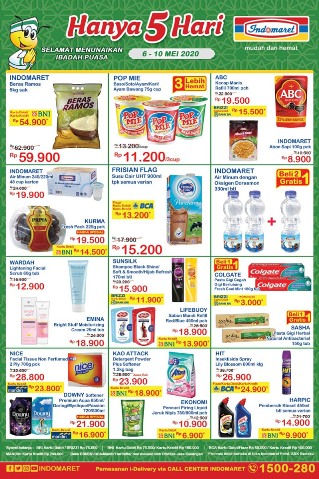 Promo Indomaret JSM 6-10 Mei, Tawarkan Sembako Murah Hingga Produk