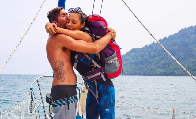 Jarrad Laver dan Bonita Herewane Foto: Instagram/sailingnandji