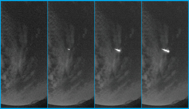 Hujan meteor Lyrid menyerupai bola api karena terbakar saat bergesekan dengan lapisan atmosfer. Foto: NASA