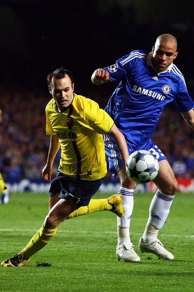 Andres Iniesta di laga Chelsea vs Barcelona pada 6 Mei 2009. Foto: Getty Images
