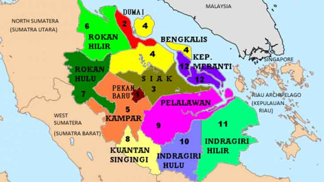 PETA Provinsi Riau. 