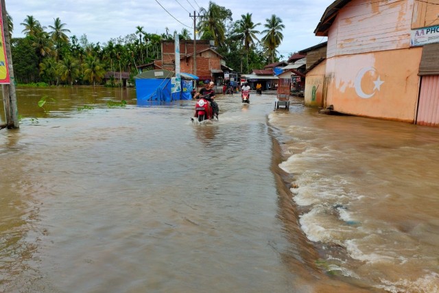 Salah satu kawasan di Aceh Timur yang dilanda banjir. Dok. BPBA