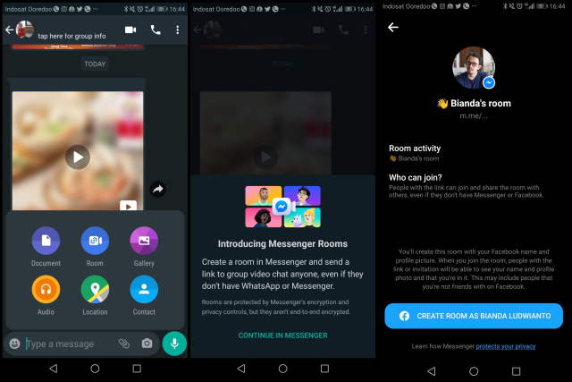 Pengguna Whatsapp Bakal Bisa Ikut Video Call Messenger Room Muat Berapa Orang Kumparan Com