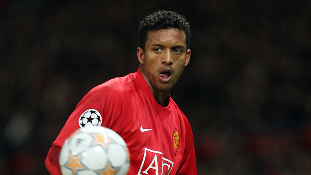 Luis Nani berkostum Manchester United. Foto: AFP/ANDREW YATES