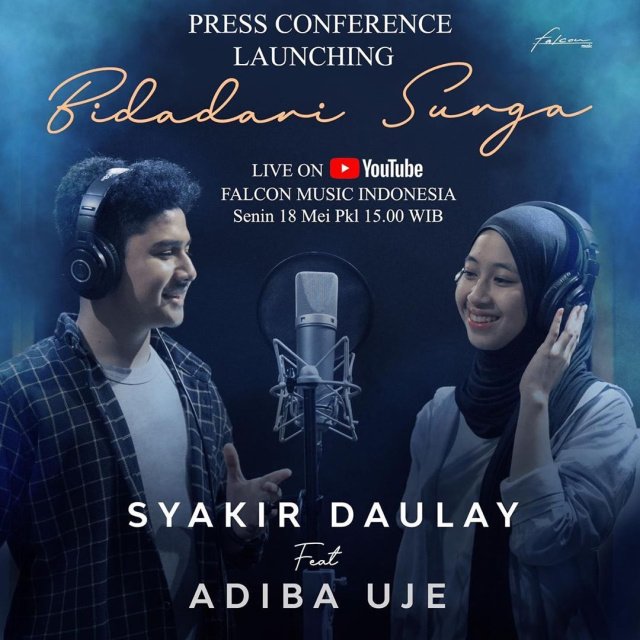 Syakir Daulay dan Adiba Uje menyanyikan lagu Bidadari Surga. Foto: Instagram @syakirdaulay
