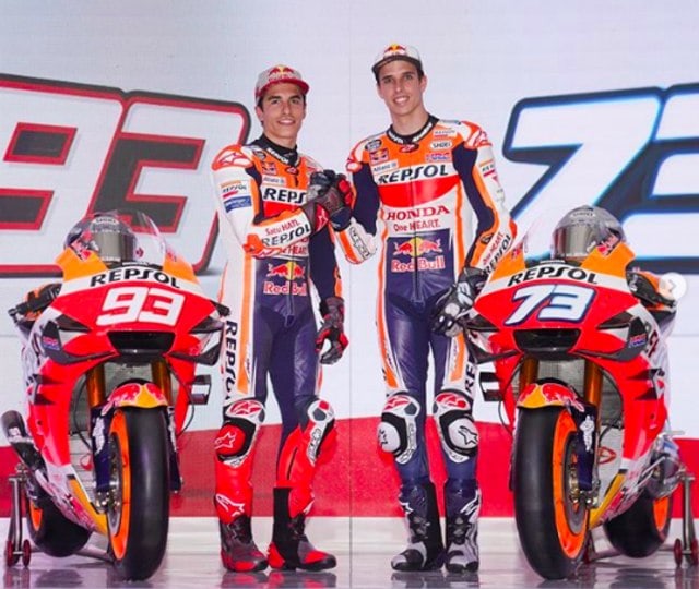 Marquez bersaudara : Marc (kanan ) dan Alex (kiri), dari tim Repsol Honda. (Foto: instagram.com/@marcmarquez93)