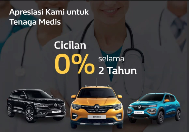 Program penjualan Renault untuk tenaga medis. Foto: dok. Maxindo Renault Indonesia