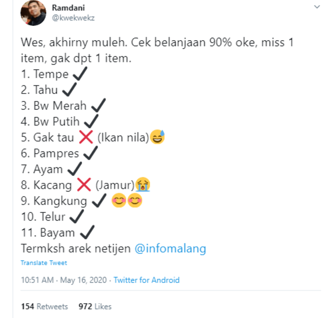 Pria Ini Diberi Daftar Belanja Seperti Tebak Tebakan Oleh Istrinya Kumparan Com Pria Ini Diberi Daftar Belanja Seperti Tebak Tebakan Oleh Istrinya Kumparan Com
