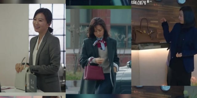 Tas mewah yang dipakai Kim Hee Ae di serial The World of Married. Foto: dok. Instagram/ @Kdrama_fashion