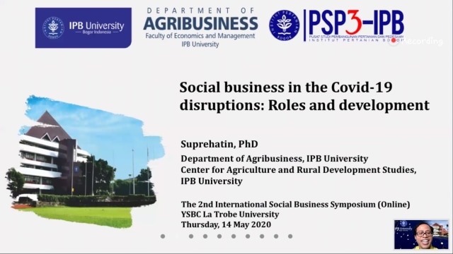 Dosen IPB University Berbicara pada Simposium Bisnis Sosial Internasional