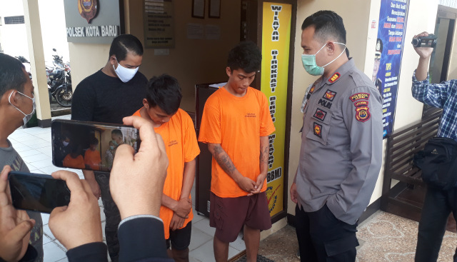 Saat polisi ungkap kasus curanmor di Polsek Kota Baru, Kota Jambi. Foto: Bahara Jati