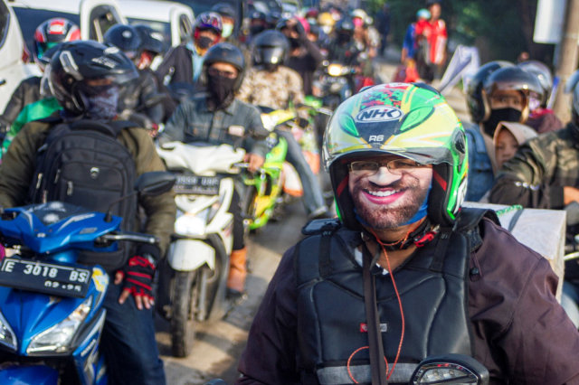 Pengendara motor, mudik