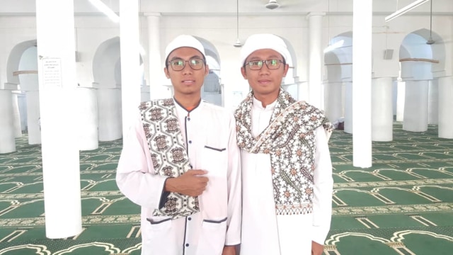 Muhammad Ihsan Ramadhan, mahasiswa Indonesia di Yaman, merayakan Lebaran. Foto: Dok. Ihsan